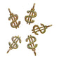 1gr (3pz) dije “$” símbolo dinero chapa de oro