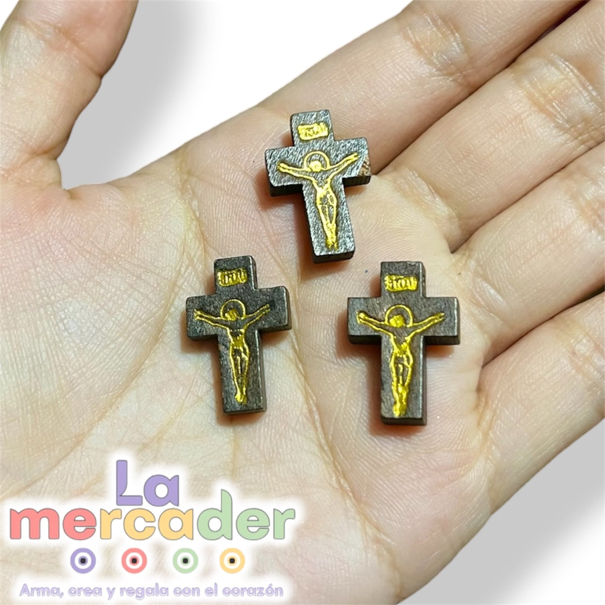10 pz Cruz pequeña de Madera Transversal 🤎