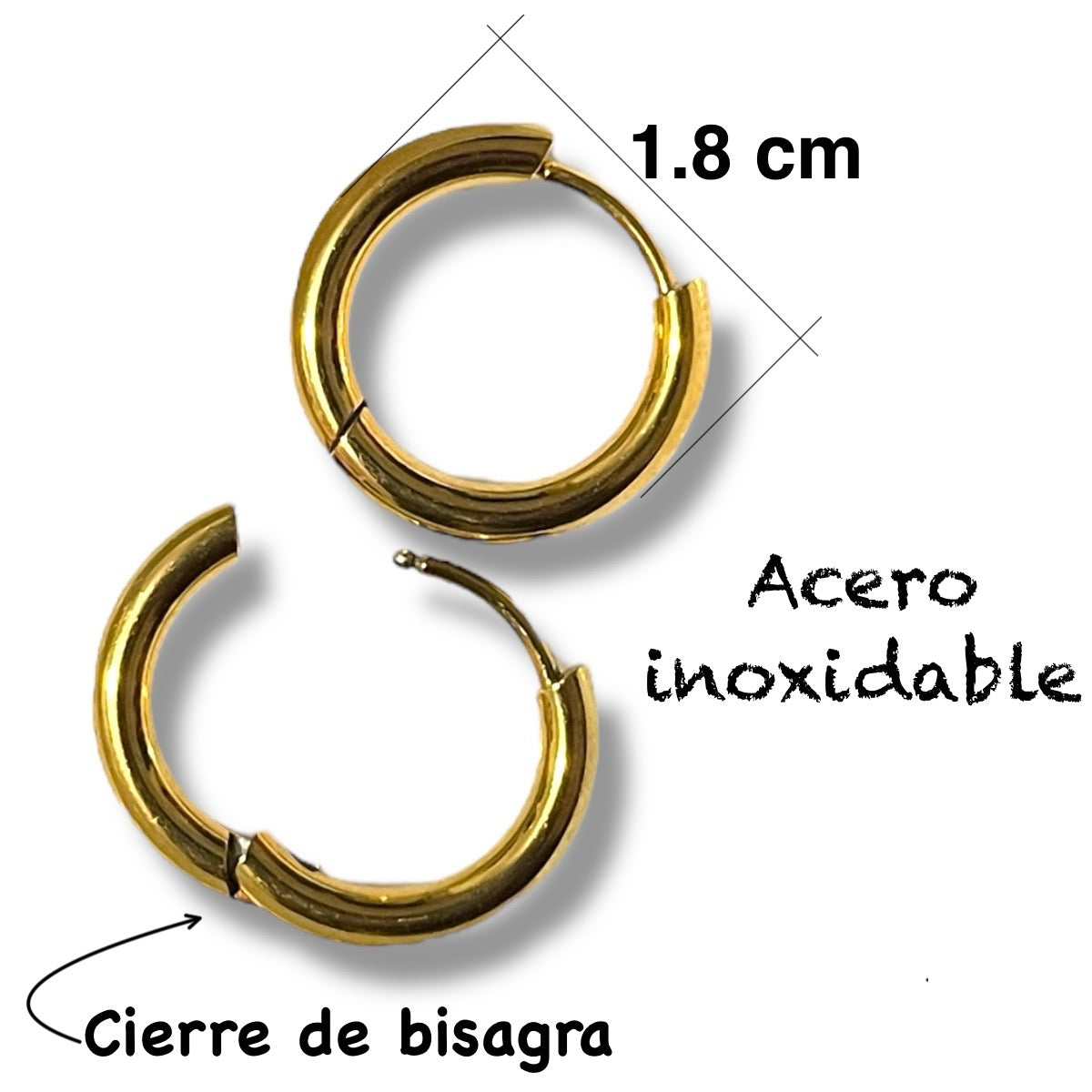 1 Par Arracada mini Acero Inoxidable