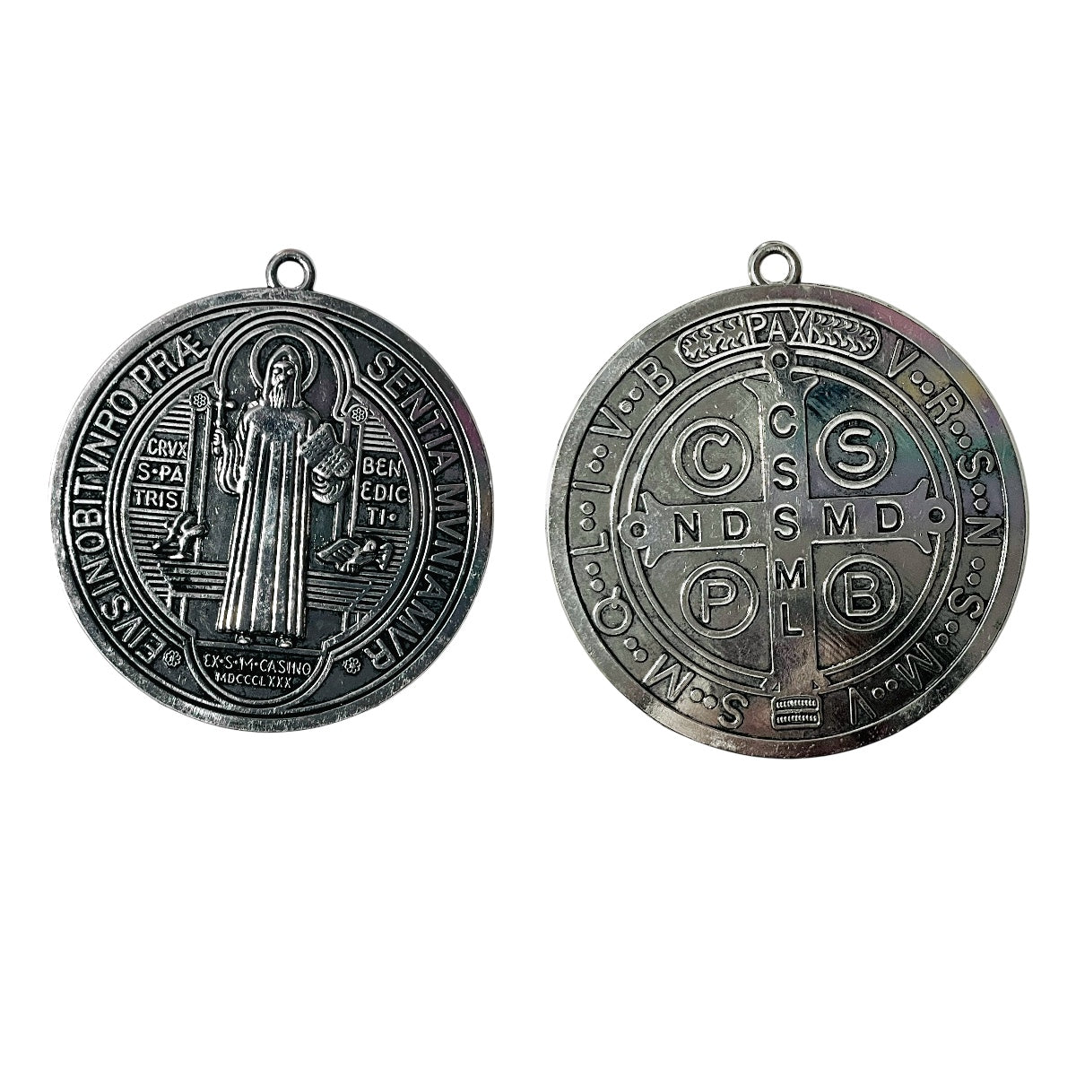 Medalla XL San Benito 7 cm con Argolla para Colgar