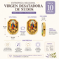 10 Piezas Virgen Desatadora de Nudos Doble Vista 14mm Plastimetal con Resina |para Bisutería y Rosarios