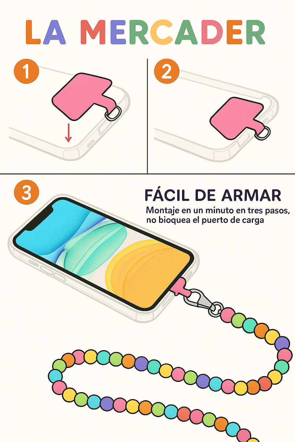 Pestaña Para Colgar Staps o Correas para Celular, universal
