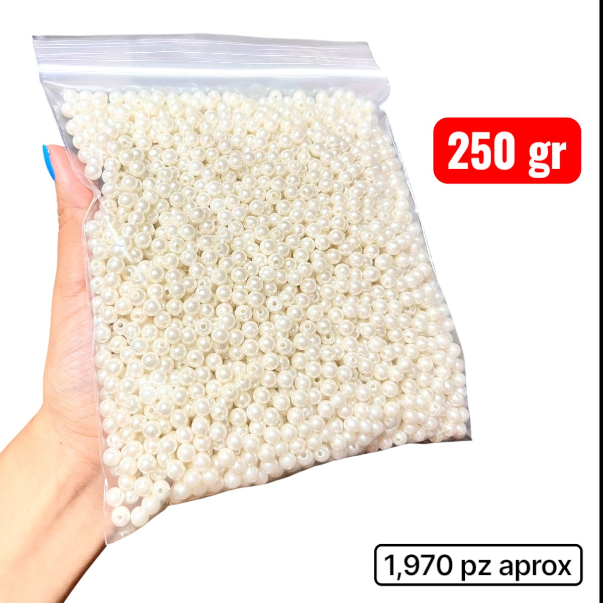 250 gr Perla sintética #6 en colores