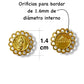 20pz medalla chica Virgen de Guadalupe para bordar, dije