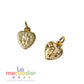 Dije Medalla Milagrosa Corazón Chapa de Oro 14k medalla de 10 mm | Amuleto de Protección