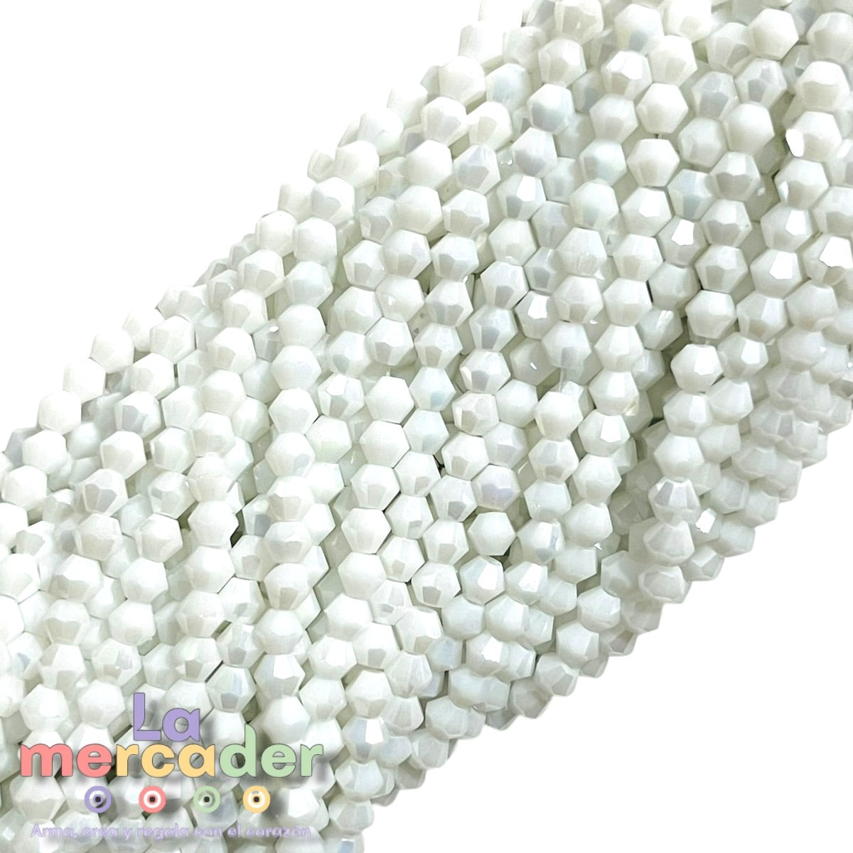 Cristal Bicono 4mm  | Tira de 75–78 Piezas | Colores Vibrantes para Pulseras y Collares