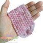 1 Tira Cuarzo Rosa Natural (60pz aprox) piedra del amor