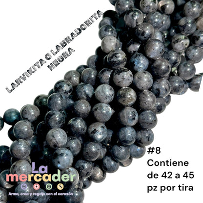 1 Tira Larkivita o Labradorita Negra, Piedra Natural