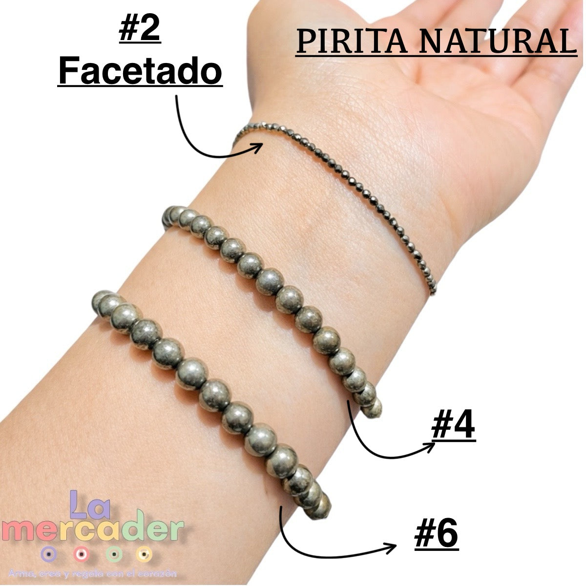 Pirita en Bola Pulida #4 y #6 – Cuentas Naturales para Joyería y Bisutería Creativa