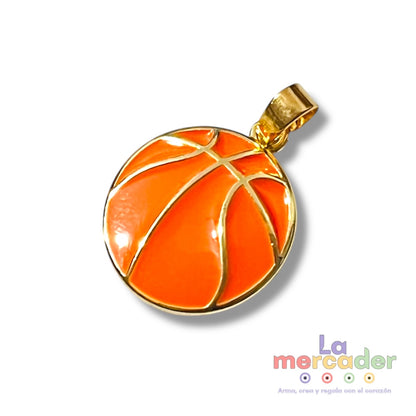 1 Dije Balón Esmaltado Chapa de Oro