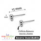 4 Pares Postes para Arete Acero Inoxidable 304 Plateado con Argolla 4 mm Pack (8 pz) | Base para Dijes