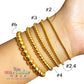 100 pz Bolitas Separadoras de Acero Inoxidable Dorado | #2, #2.4 y #3