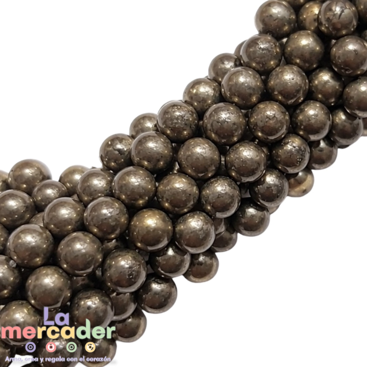 Pirita en Bola Pulida #4 y #6 – Cuentas Naturales para Joyería y Bisutería Creativa