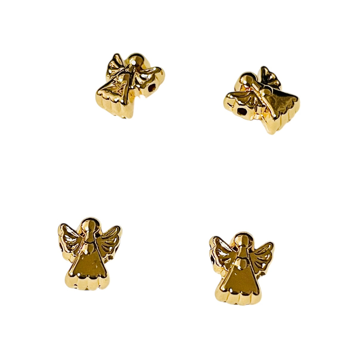 1pz Angelito chapa de oro 8mm 14k