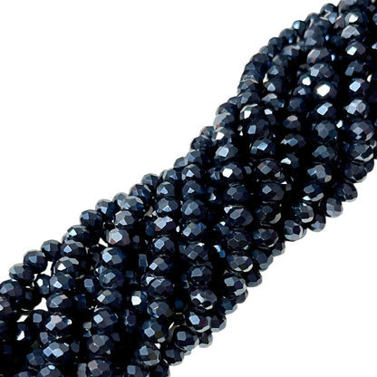 1 Tira De Cristal Checo #4, Cortado Facetado Para Joyería