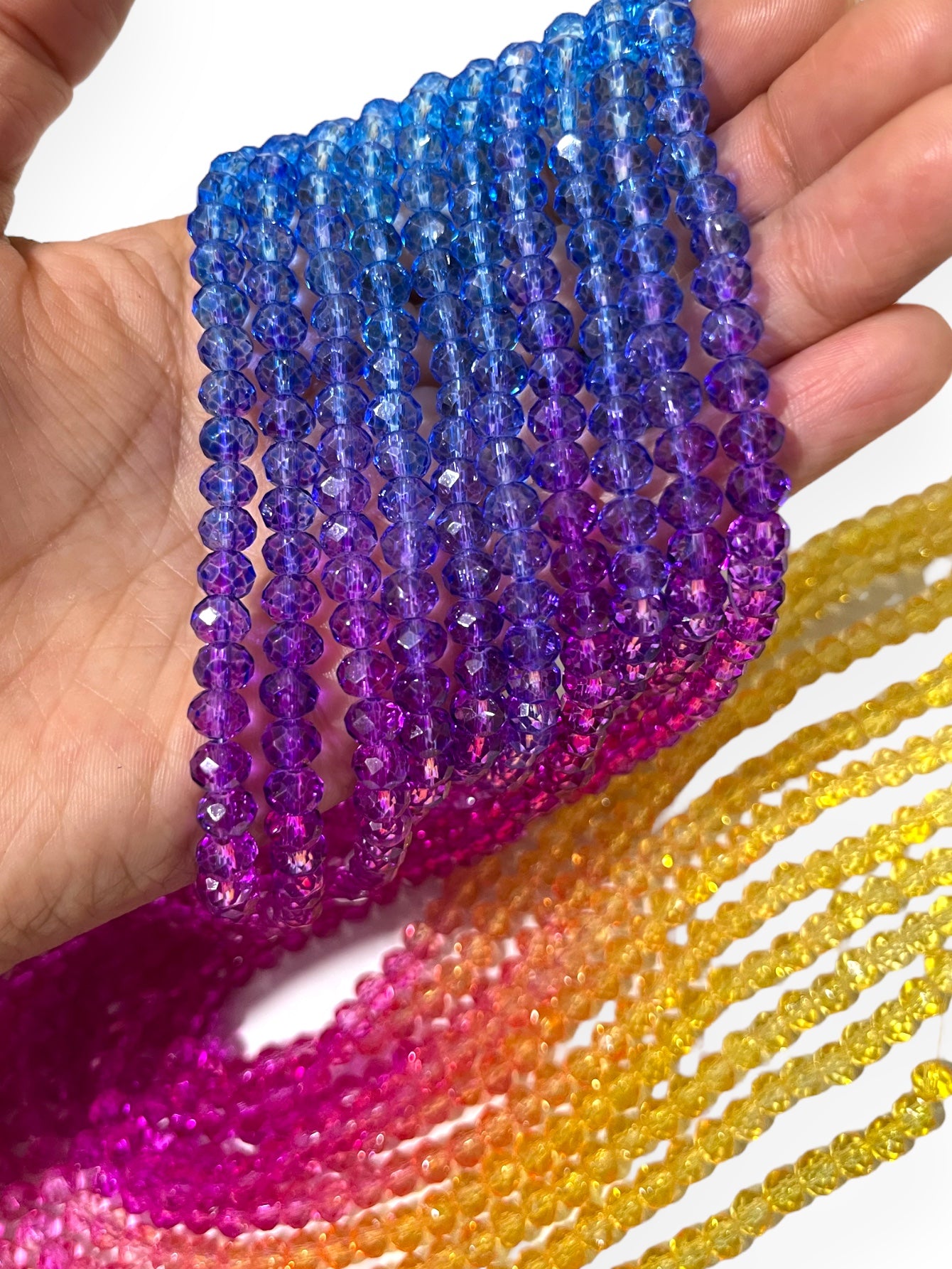 1 Tira Cristal Checo Facetado #6, Joyería, Tira 80 A 85 Pz