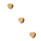 1pz Corazón Chapa de Oro dije transversal