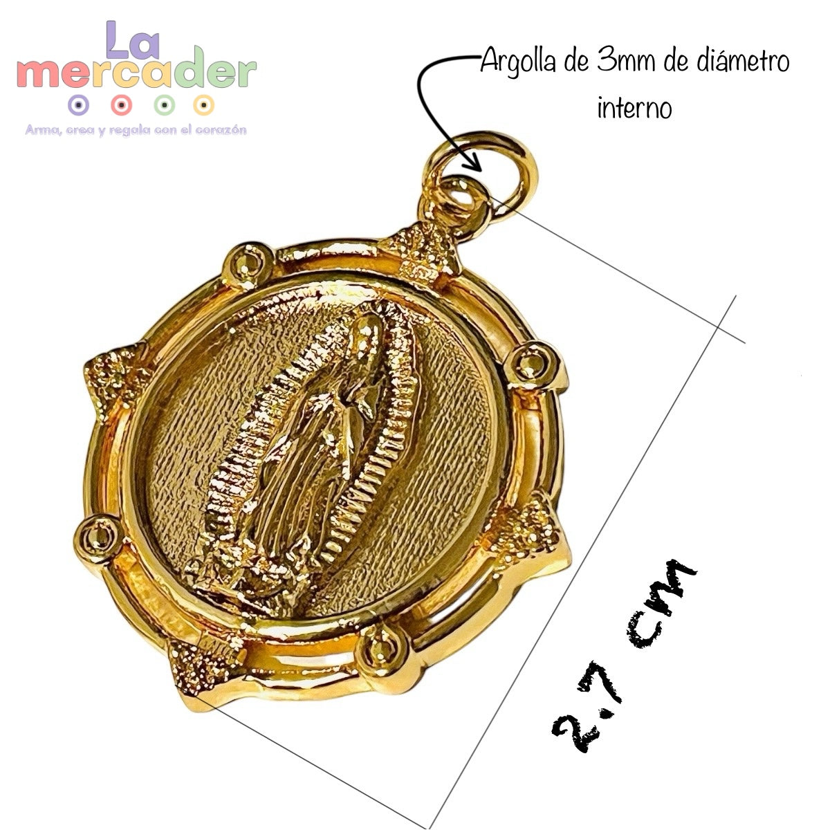 Medalla Redonda Virgen de Guadalupe