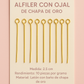 1gr (10pz) Alfiler de engarce de Chapa de Oro 2.5cm