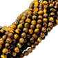 1 tira de Ojo de tigre #6 piedra natural, joyería y bisutería
