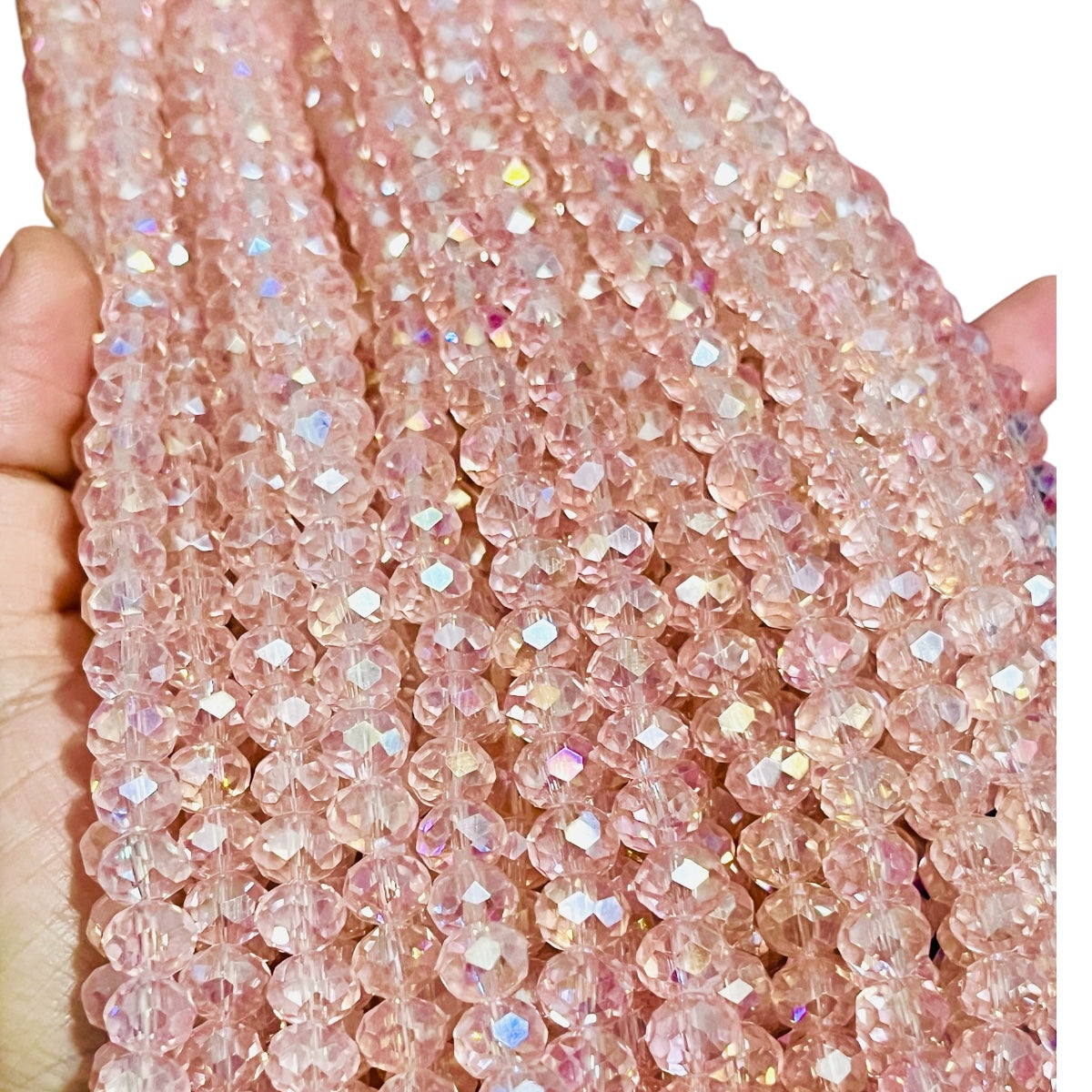 1 Mazo (10 tiras) Cristal Dona Checo 8mm