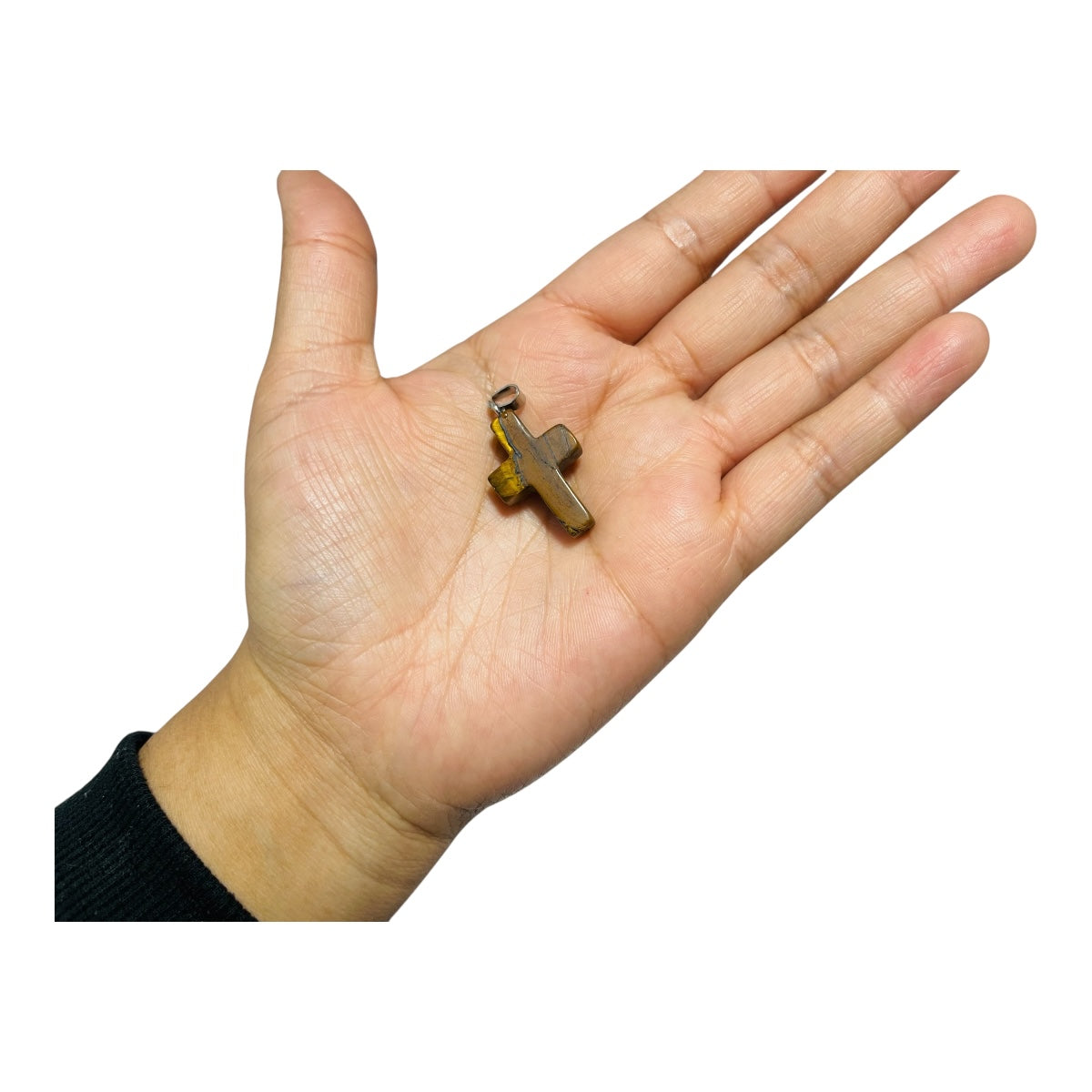 1pz dije Cruz piedra Natural 2.5cm