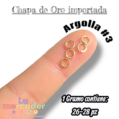 Argollas de Chapa de Oro 14K | Abiertas para Bisutería | Alta Durabilidad | La Mercader