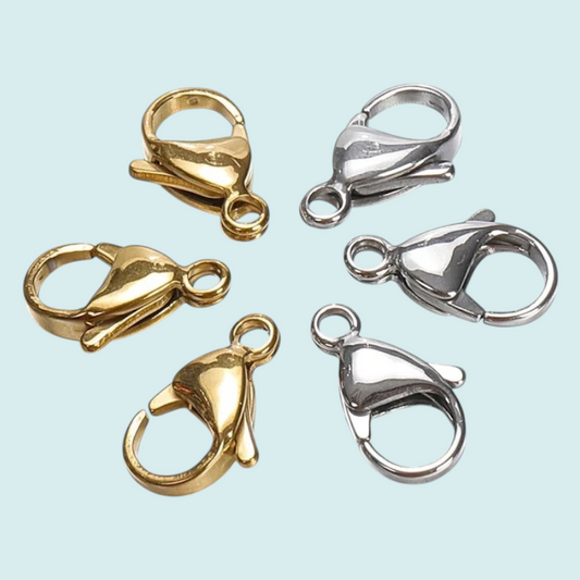 Broche Perico Acero Inoxidable - terminal para joyería y bisutería
