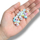 100 Pz de Calaveras Acrílicas de colores para pulseras