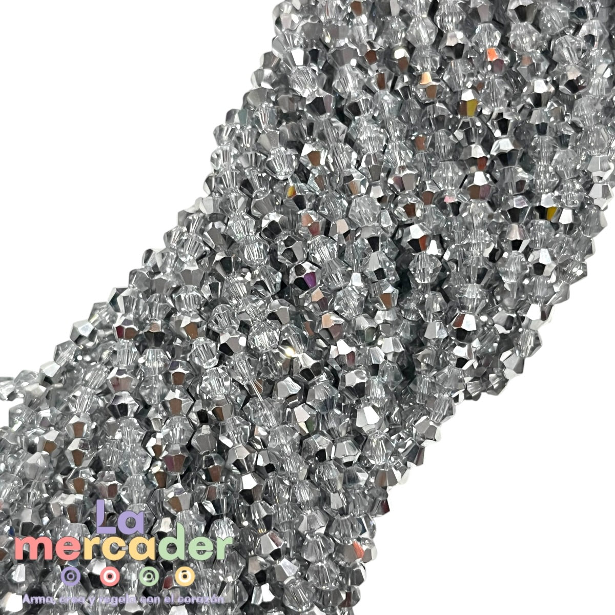 Cristal Bicono 4mm  | Tira de 75–78 Piezas | Colores Vibrantes para Pulseras y Collares