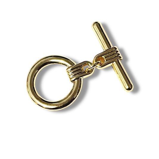 Broche tipo “T” 20mm Chapa de Oro