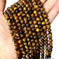 1 tira de Ojo de tigre #6 piedra natural, joyería y bisutería
