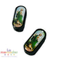 4 pz Cuenta de Madera San Judas Tadeo con Resina Doble Vista 25mm | para Rosarios y Bisutería Religiosa