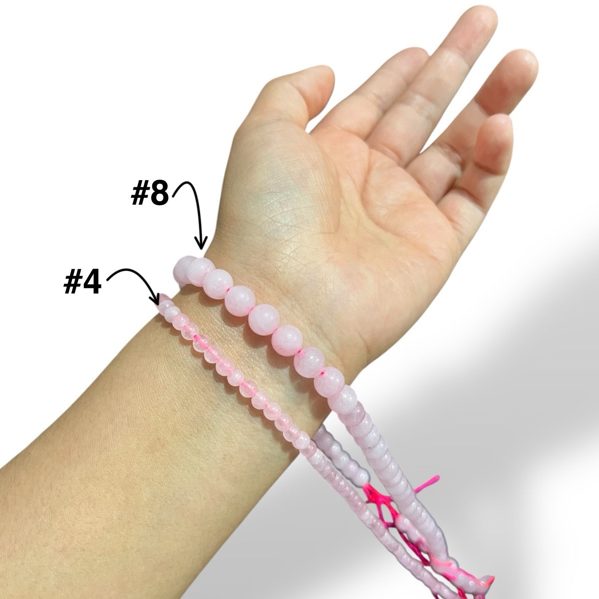 1 Tira 🌸 Cuarzo Rosa Natural – Amor y armonía en cada cuenta