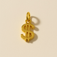 1gr (3pz) dije “$” símbolo dinero chapa de oro