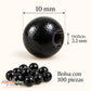 100 Cuentas de Madera 10 mm para Pulseras | Café o Negro
