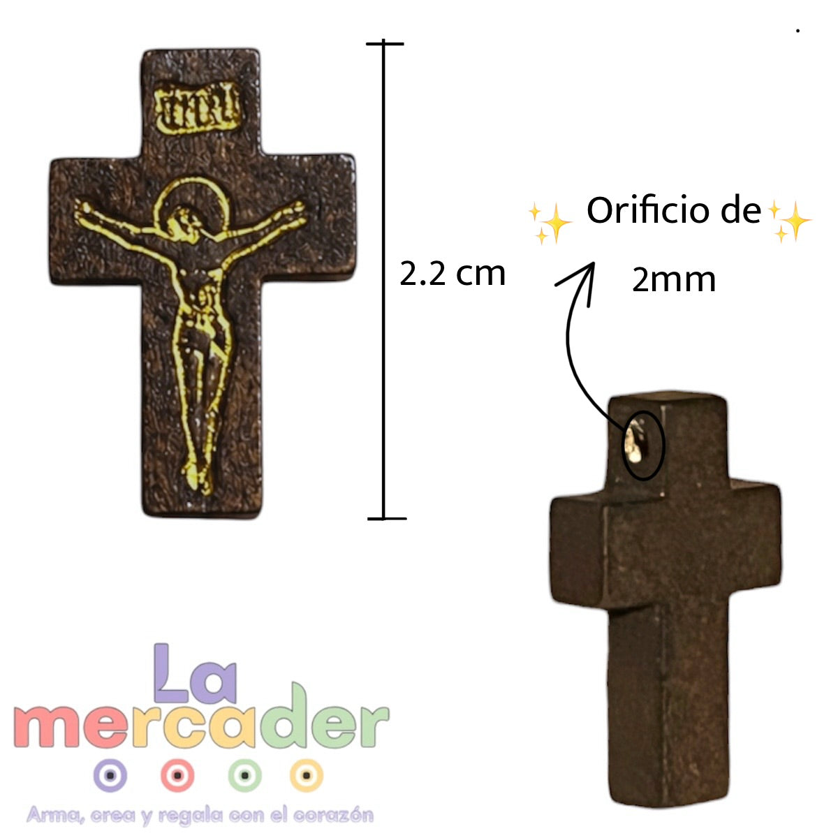 10 pz Cruz pequeña de Madera Transversal 🤎