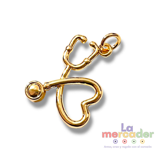 Dije Estetoscopio 🩺 Chapa de Oro