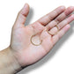2pz de media Arracada chapa de oro 2.5cm
