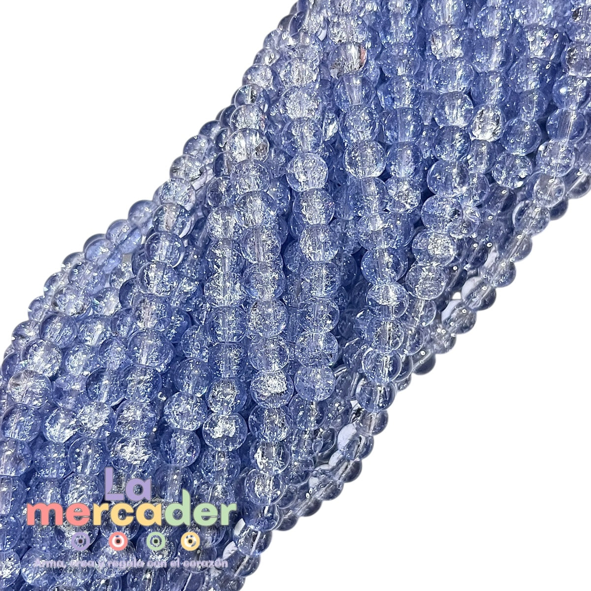 1 Tira Acrílico Cristal Craquelado #6 – Tira de Cuentas Brillantes | Colores Variados