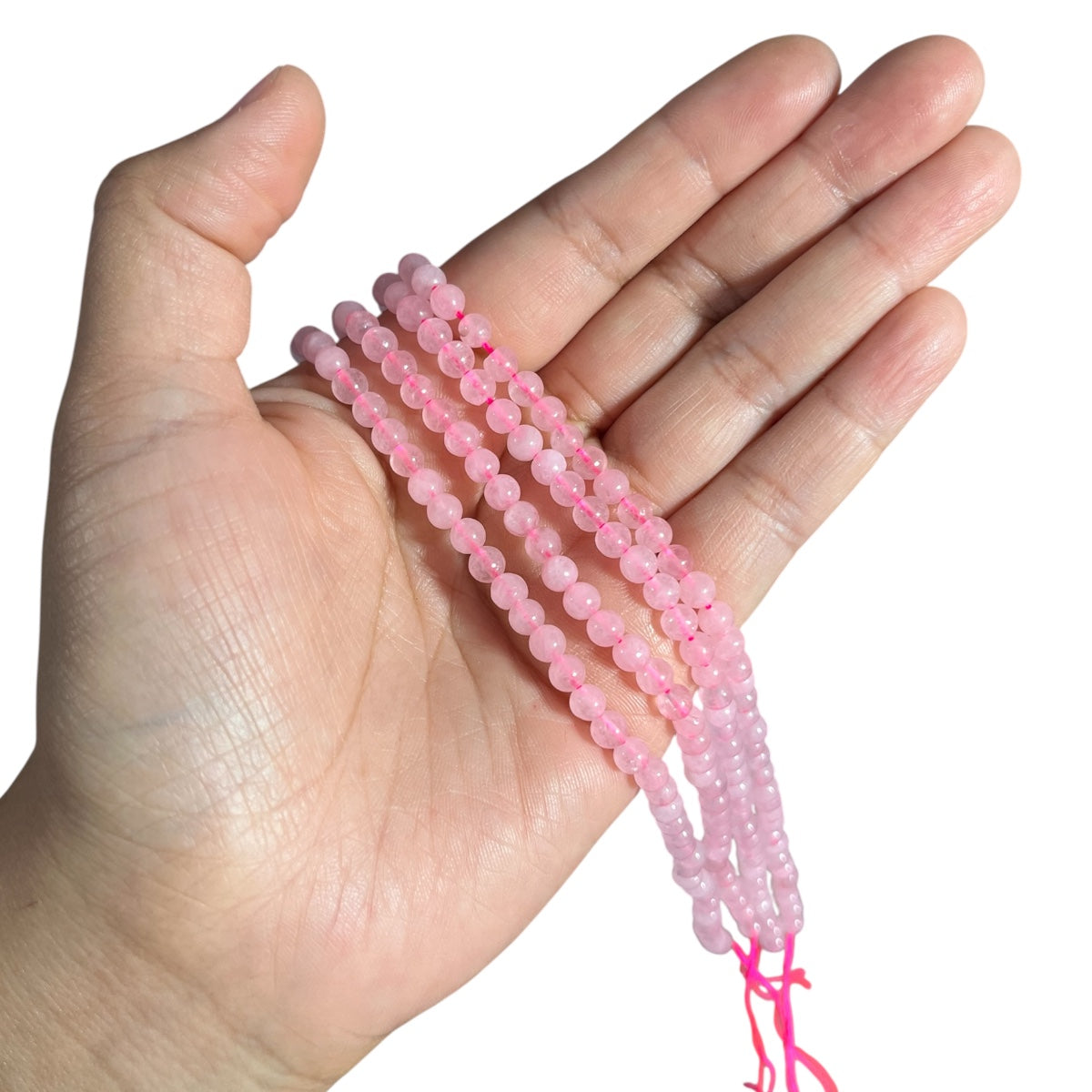 1 Tira 🌸 Cuarzo Rosa Natural – Amor y armonía en cada cuenta