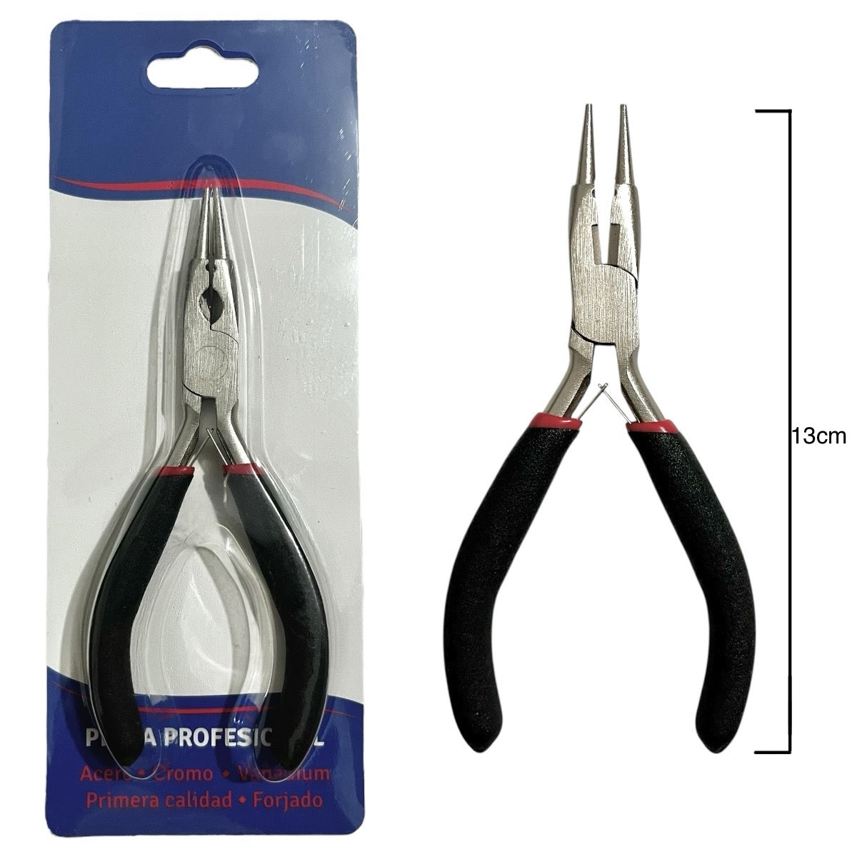 Pinza 3 en 1 para bisutería, remacha, corta y engarza