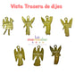 7 Arcángeles, Dijes Metálicos color Dorado