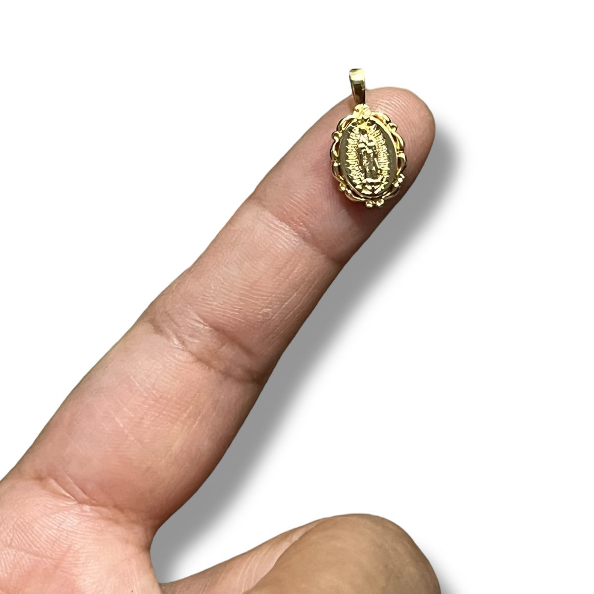 Medalla Virgen de Guadalupe Chica de Chapa de Oro