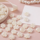 100 pz Rosas de Acrílico Aperlado Beige 11 mm | Insumo Decorativo para Bisutería Creativa