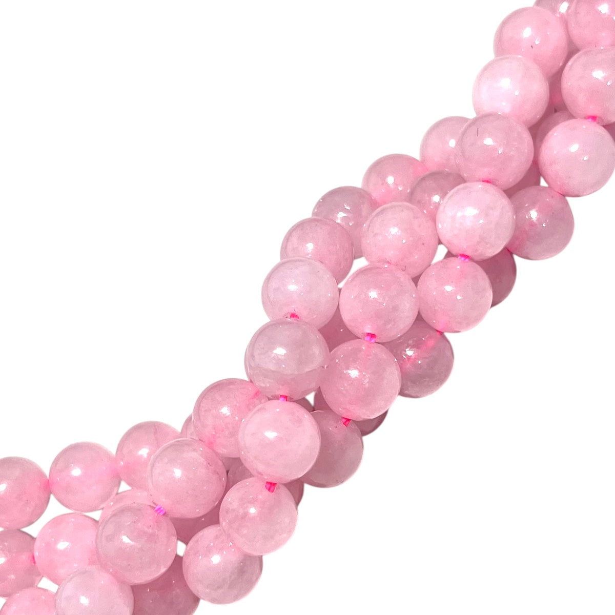 1 Tira 🌸 Cuarzo Rosa Natural – Amor y armonía en cada cuenta