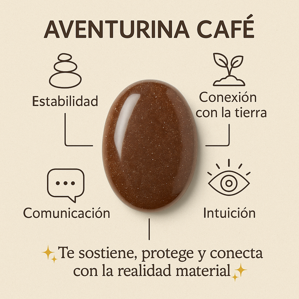 1 tira de Aventurina Café 4mm