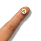 1 pz Dije Redondo Cruz Esmaltada, Chapa de Oro