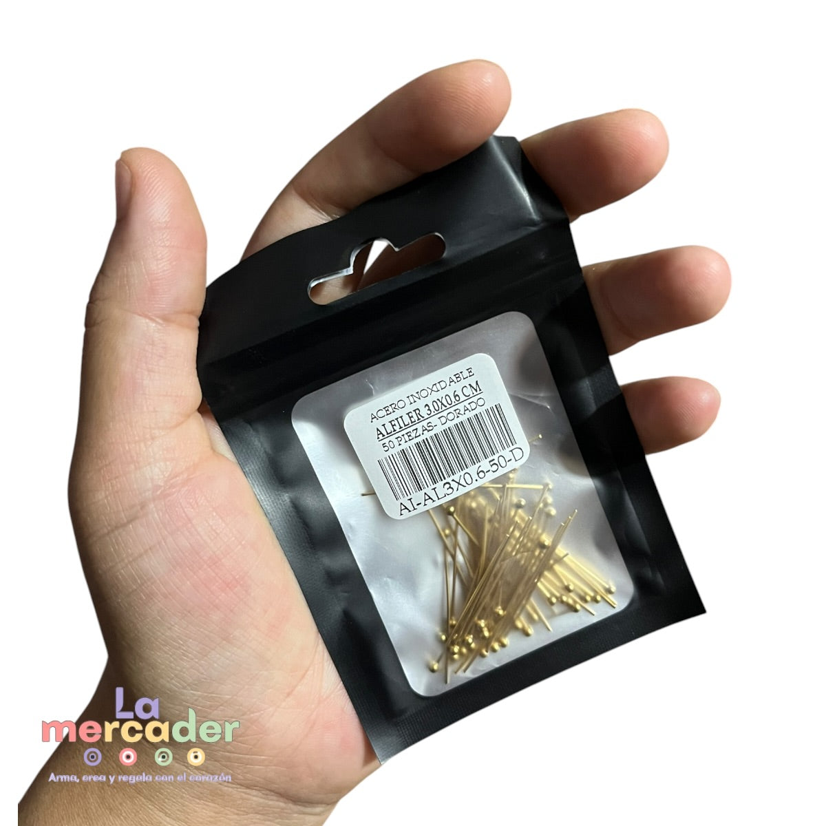 Alfiler de Cabeza de Acero Inoxidable 3 cm | 50 Piezas