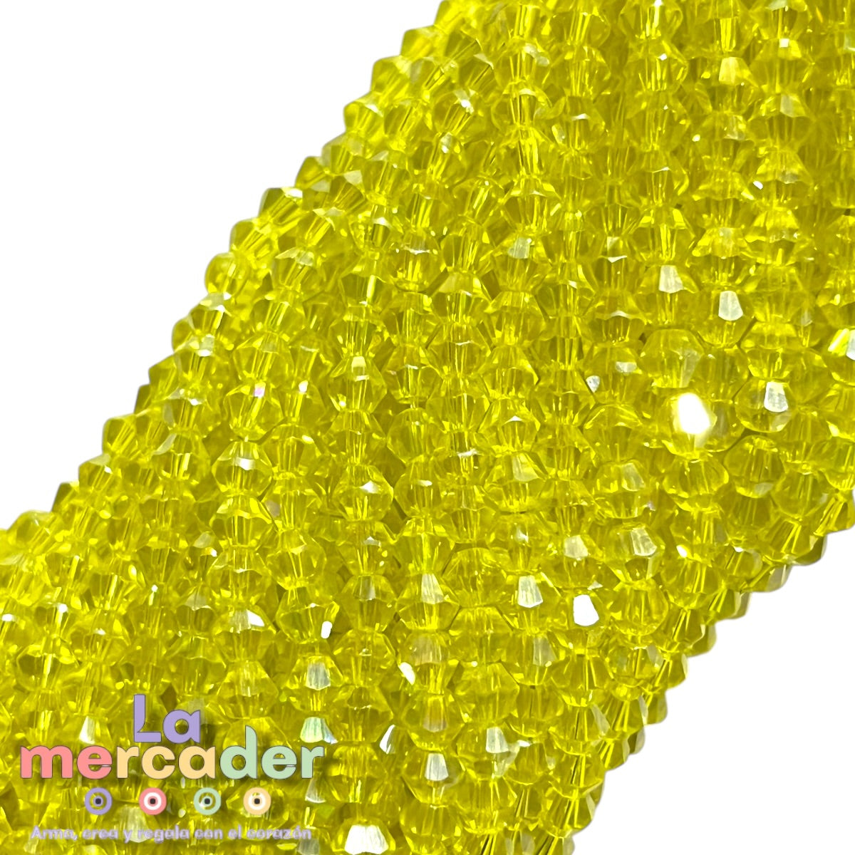 Cristal Bicono 4mm  | Tira de 75–78 Piezas | Colores Vibrantes para Pulseras y Collares